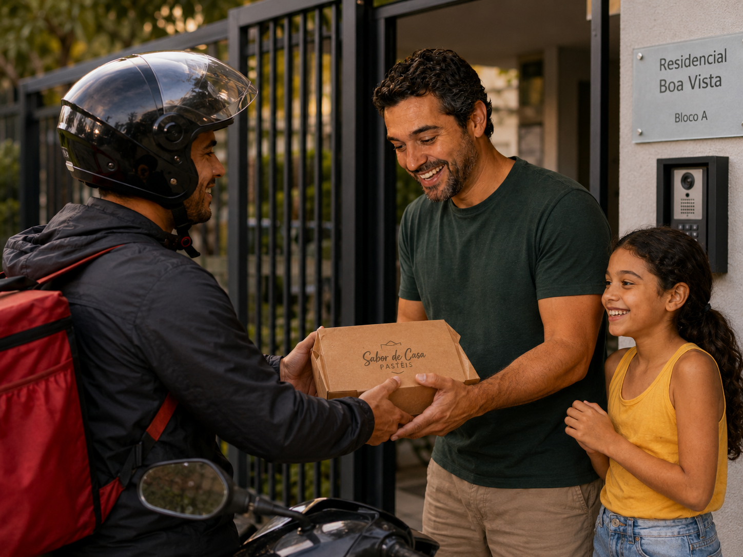 pedido de pastel preparado para entrega por delivery